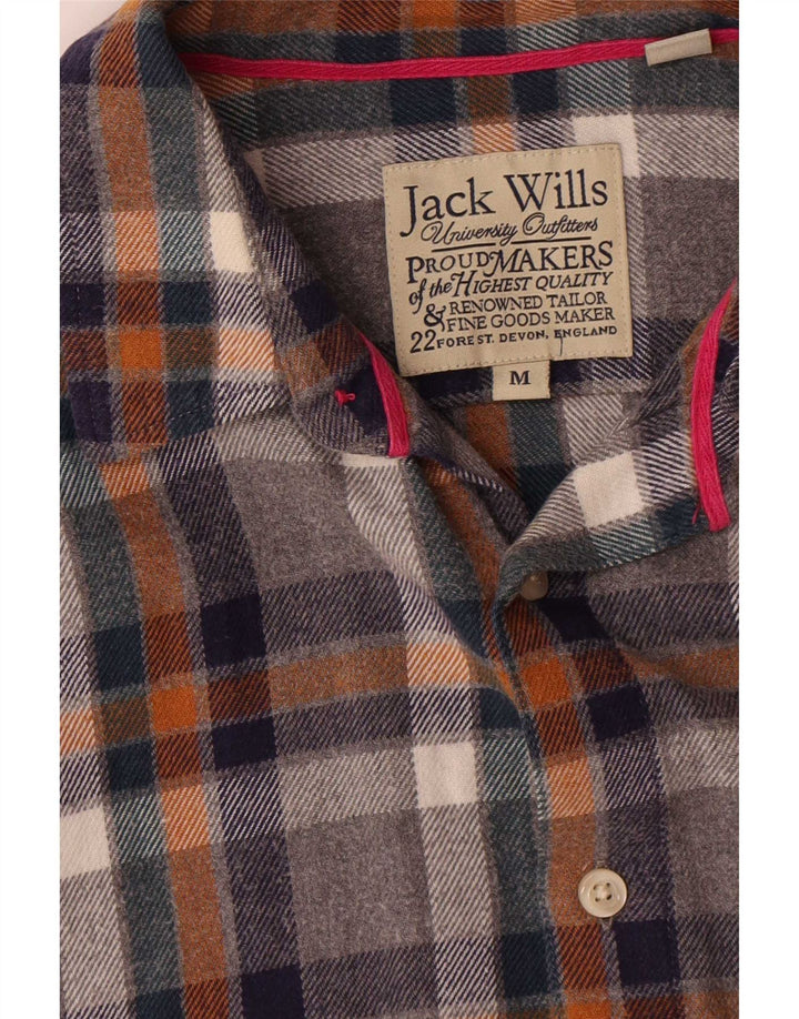 Jack Wills Mens Flannel Shirt Medium Multicoloured Check Cotton