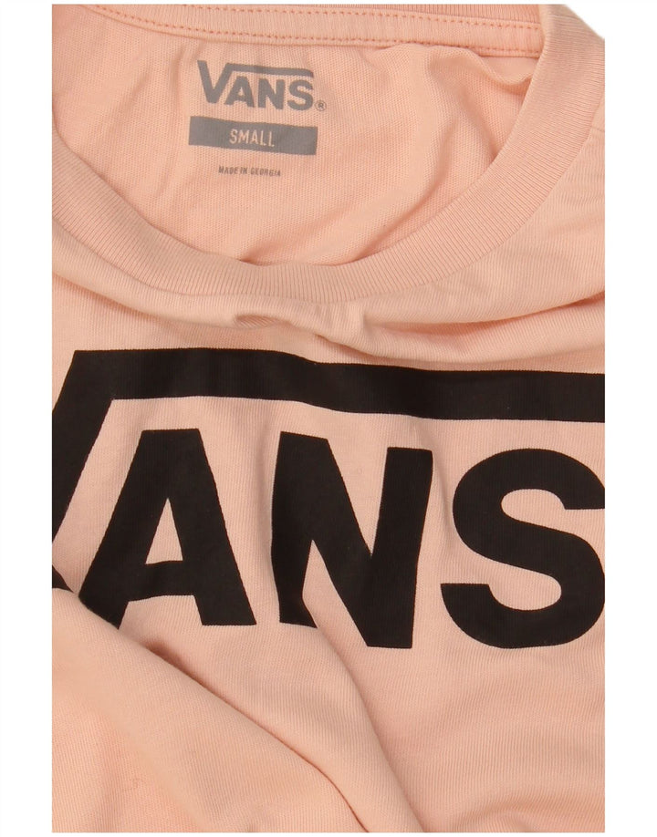 Vans Dame Grafisk T-Shirt Top UK 10 Small Pink