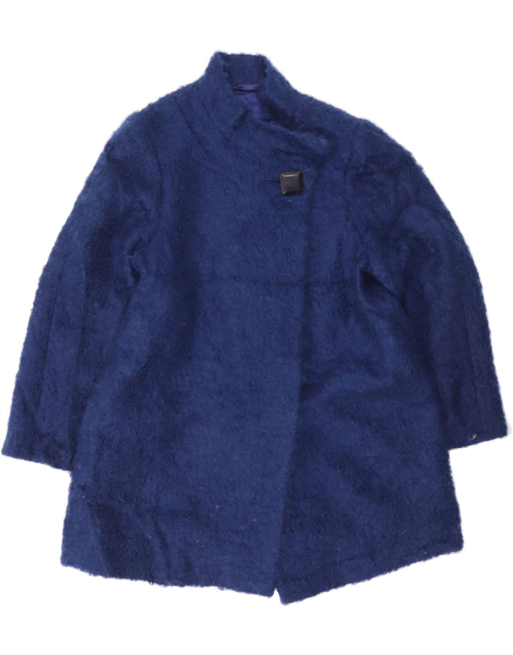 VINTAGE Womens Overcoat UK 14 Medium Navy Blue Vintage Vintage and Second-Hand Vintage from Messina Hembry 