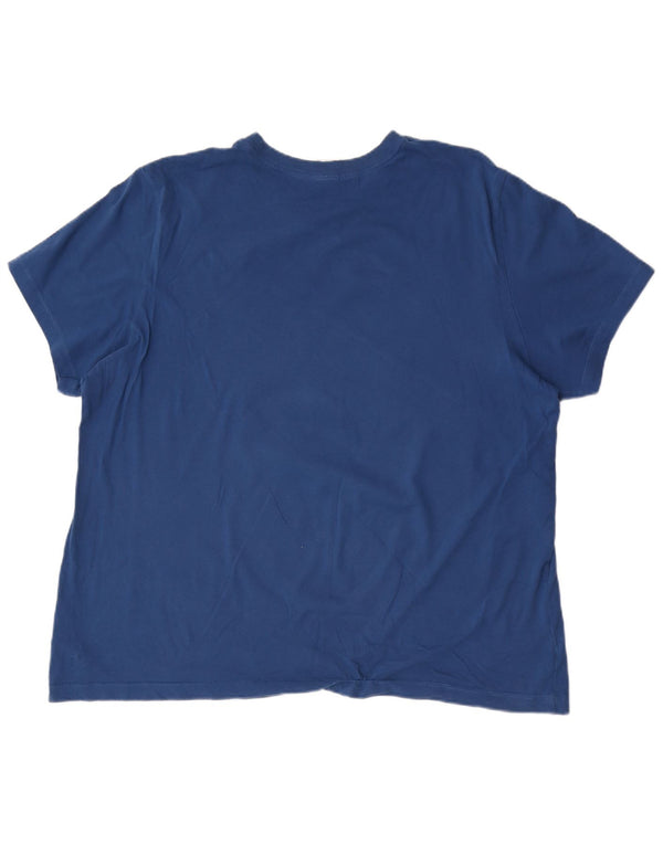 Nike Herren Grafik T-Shirt Top 2XL Blau Baumwolle