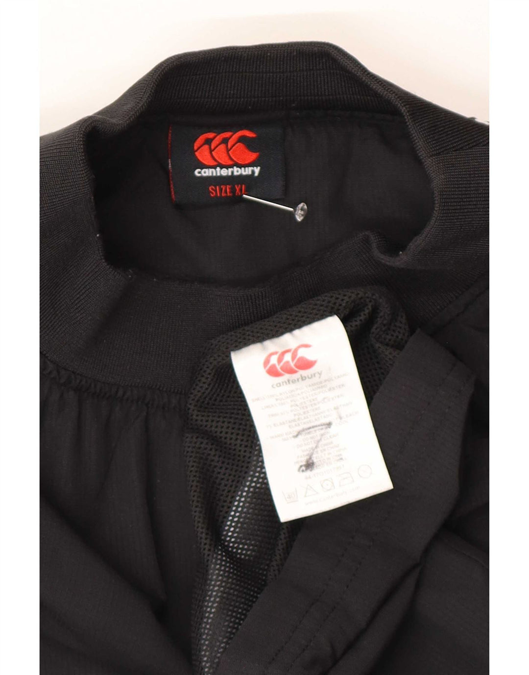 Canterbury - Chándal para hombre, talla XL, nailon negro