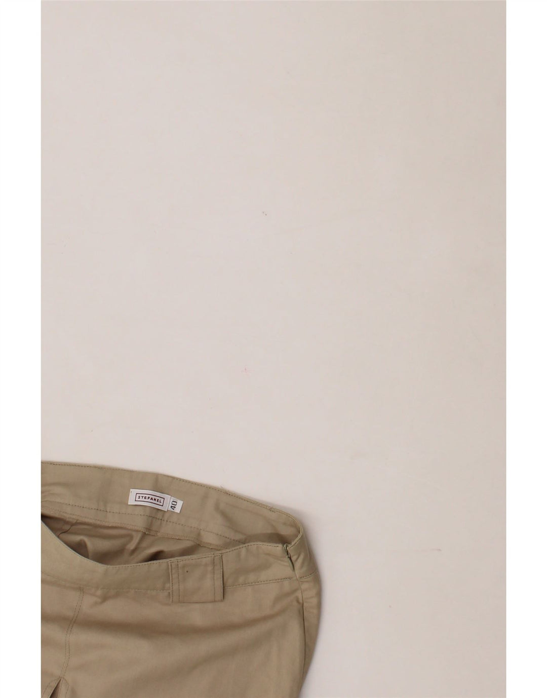 STEFANEL Womens Straight Skirt EU 40 Medium W28  Beige Cotton Vintage Stefanel and Second-Hand Stefanel from Messina Hembry 