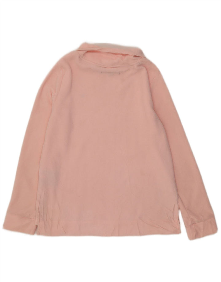 Tommy Hilfiger Womens Fleece Jumper UK 14 Medium Pink Polyester