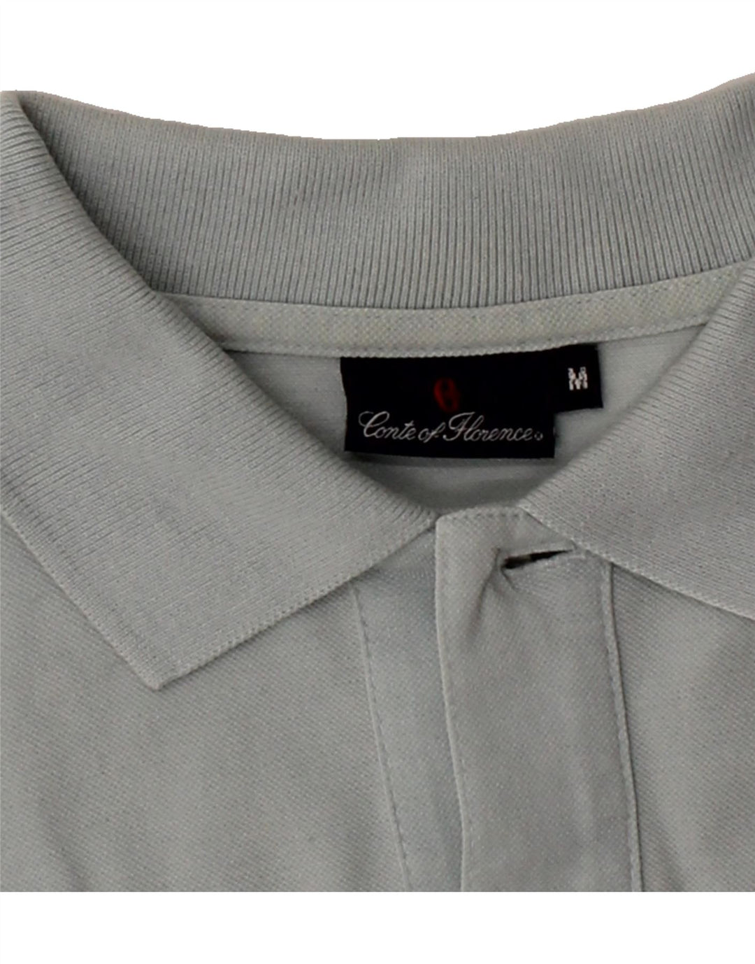 CONTE OF FLORENCE Mens Polo Shirt Medium Blue Cotton Vintage Conte of Florence and Second-Hand Conte of Florence from Messina Hembry 