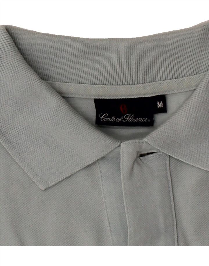 CONTE OF FLORENCE Mens Polo Shirt Medium Blue Cotton Vintage Conte of Florence and Second-Hand Conte of Florence from Messina Hembry 