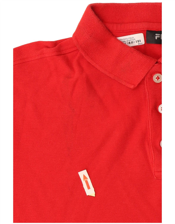 FILA Mens Polo Shirt Large Red Cotton