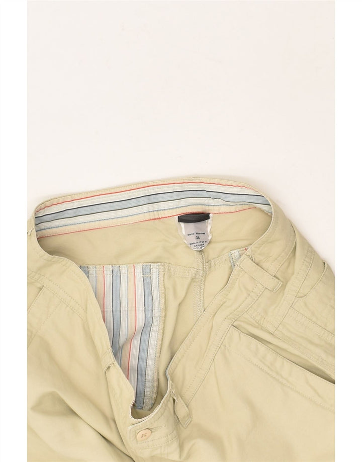 MOUNTAIN EQUIPMENT Womens Capri Trousers W34 L19  Beige Cotton | Vintage Mountain Equipment | Thrift | Second-Hand Mountain Equipment | Used Clothing | Messina Hembry 