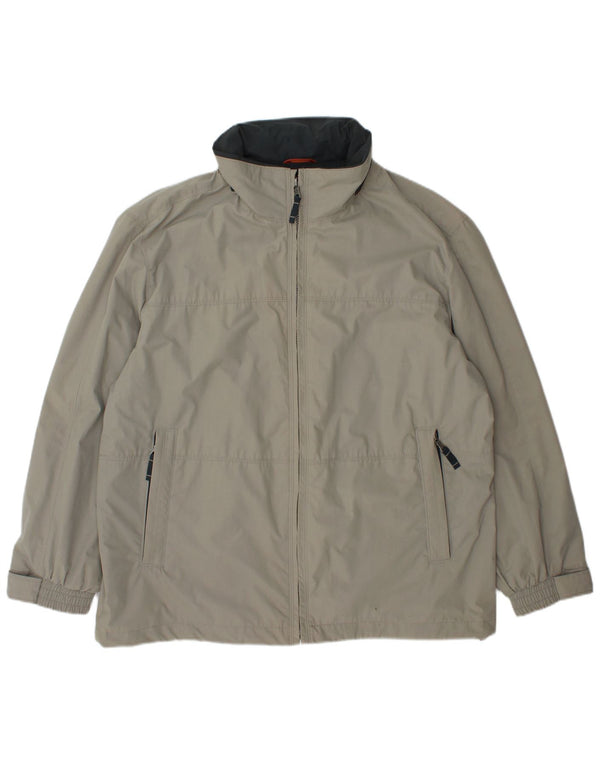 C & A Mens Windbreaker Jacket IT 46 Large Grey Polyester