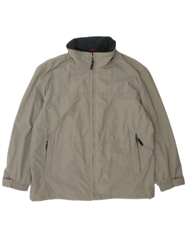 C & A Mens Windbreaker Jacket IT 46 Large Grey Polyester