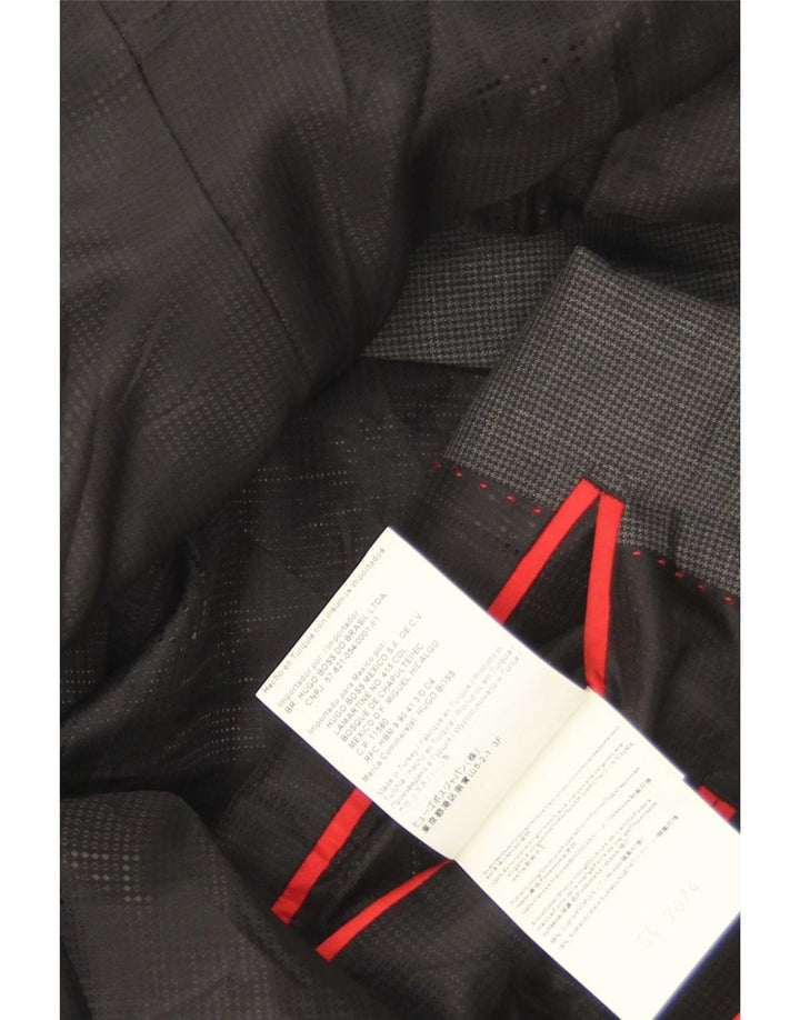 Hugo Boss Veste blazer à 2 boutons pour homme EU 54 2XL Gris pied-de-poule