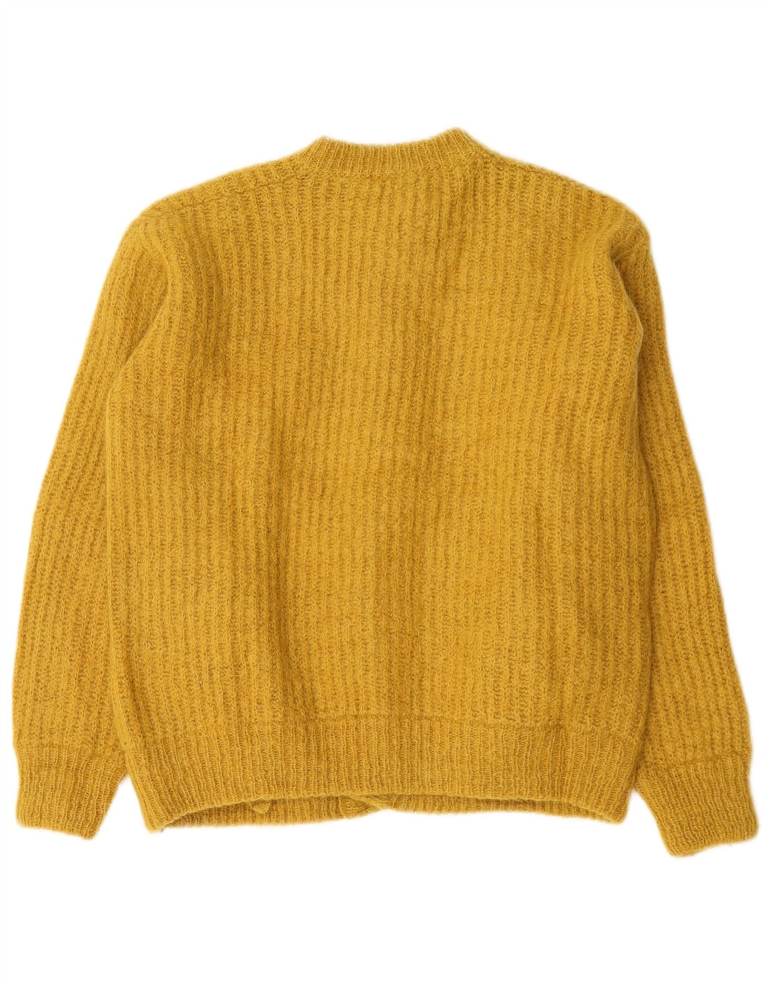 Benetton Womens Cardigan Sweater UK 16 Large Yellow