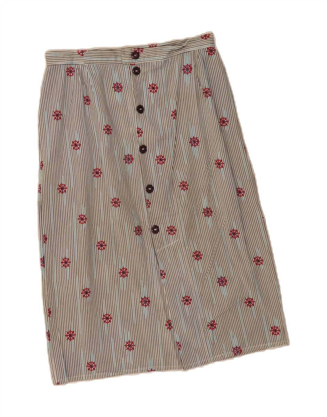 VINTAGE Womens Straight Skirt W28 Medium Grey Pinstripe Vintage Vintage and Second-Hand Vintage from Messina Hembry 