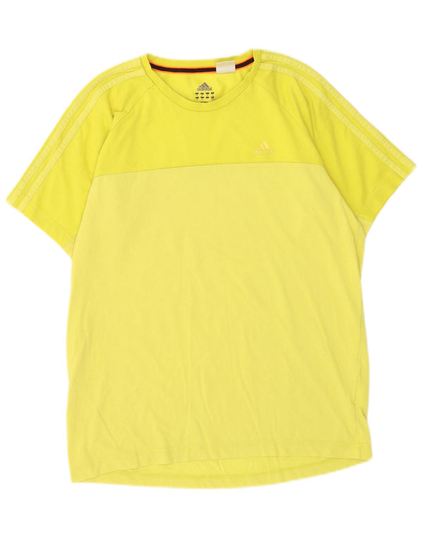 Adidas Herren Climalite T-Shirt Top mittelgelbe Baumwolle