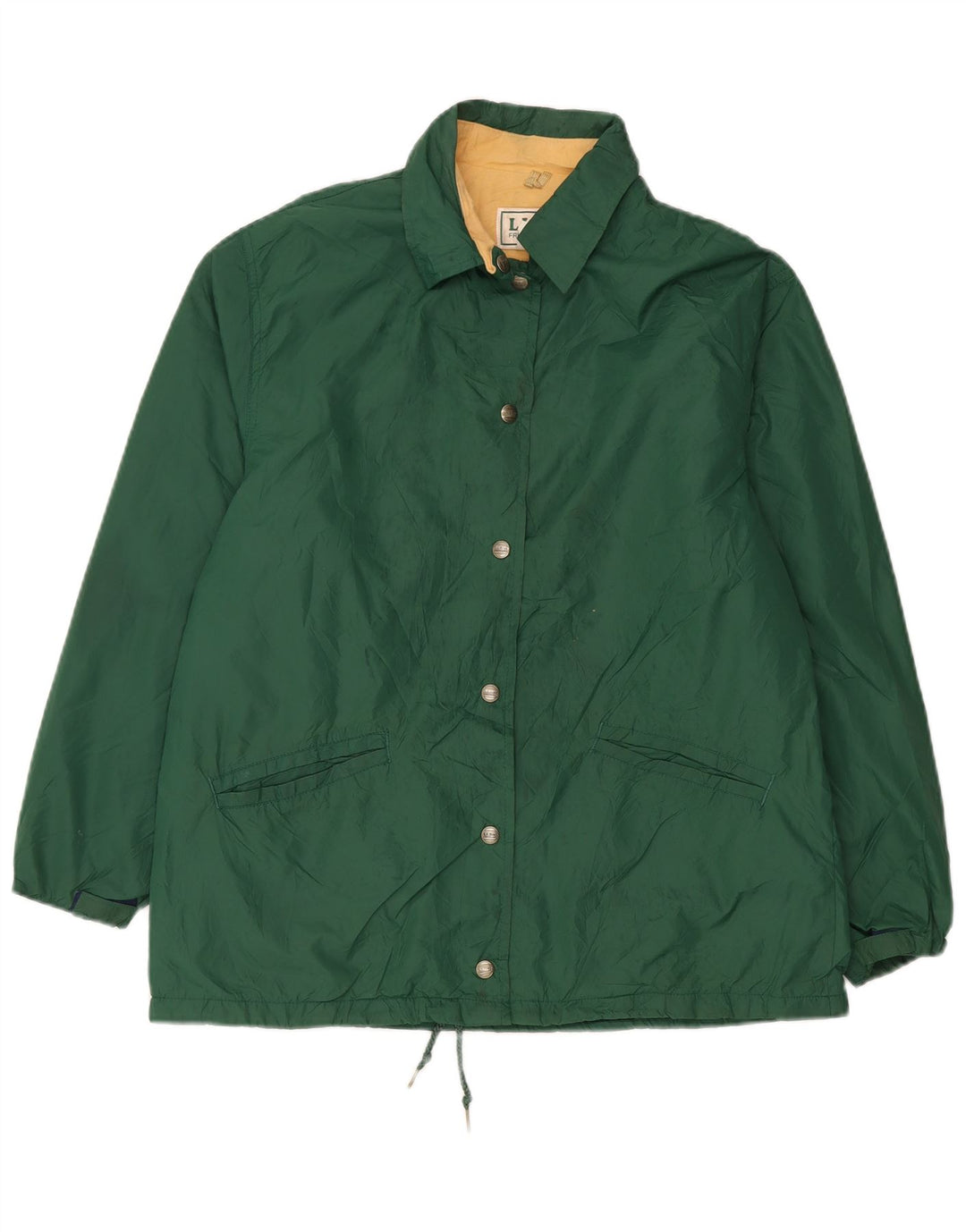 Damska kurtka wiatrówka L.L.Bean UK 16, duża, zielona nylonowa
