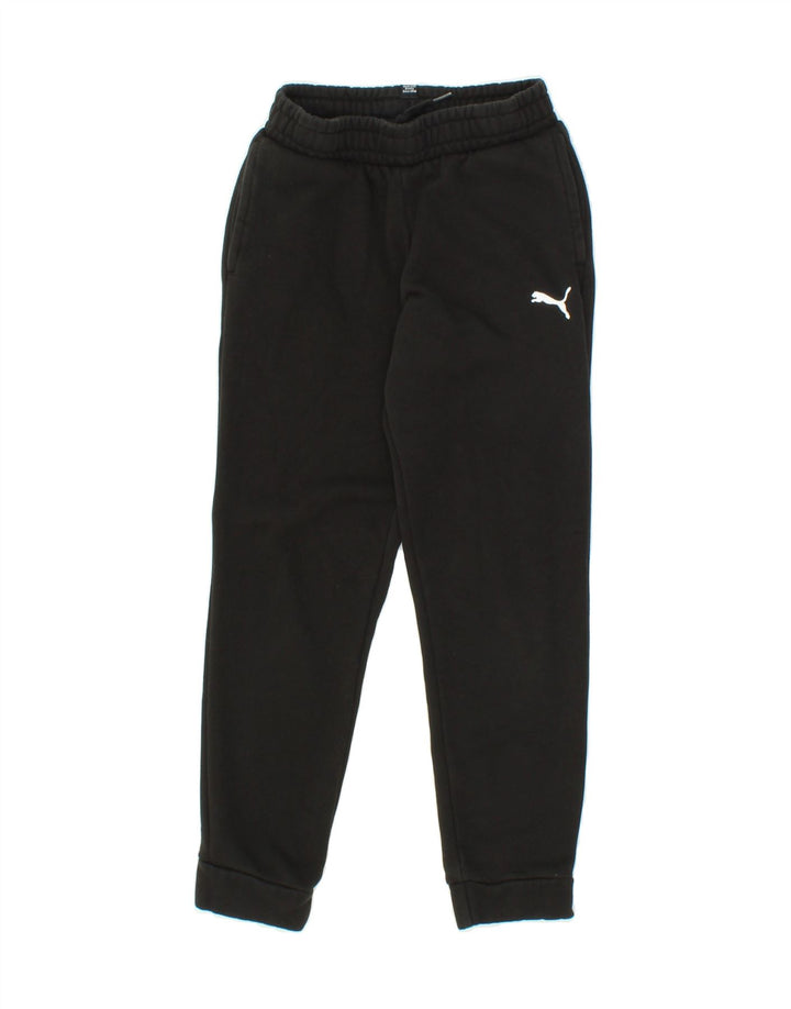 PUMA Boys Tracksuit Trousers Joggers 9-10 Years Medium  Black Cotton Vintage Puma and Second-Hand Puma from Messina Hembry 