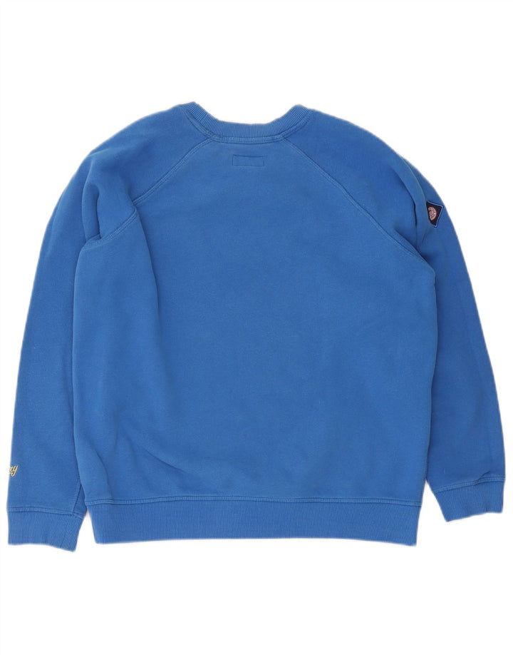 Superdry Womens Oversized Sweatshirt Jumper UK 12 Medium Blue Cotton