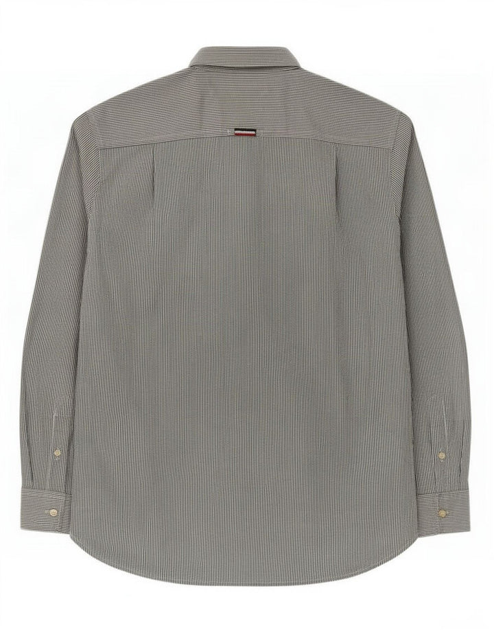 Camicia da uomo Superdry in cotone gessato grigio medio