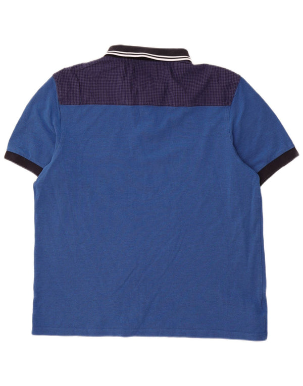 Camisa polo masculina Slim Fit Fred Perry XL azul colorblock algodão