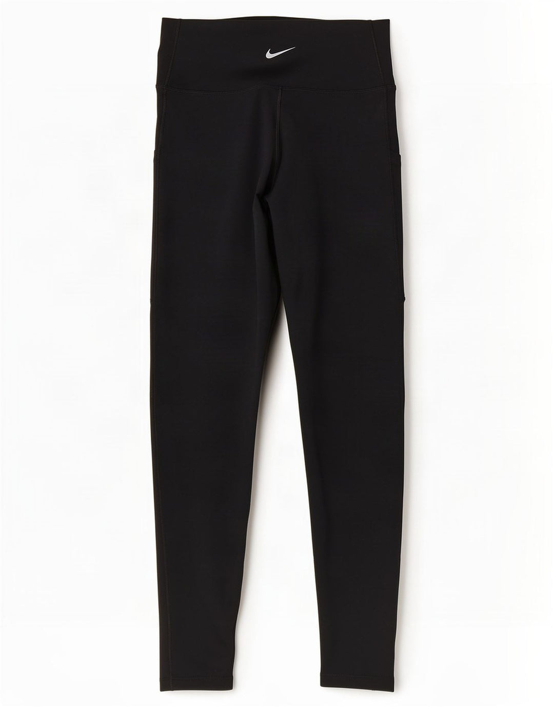Nike Dame Dri Fit Crop Leggings UK 12 Medium Sort Polyester