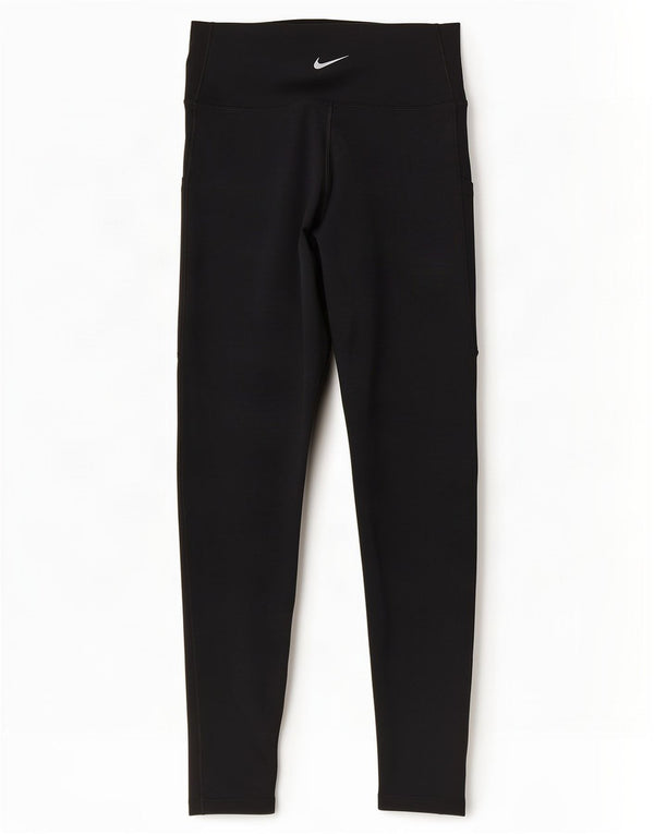 Nike Legging court Dri Fit pour femme UK 12 Noir moyen Polyester