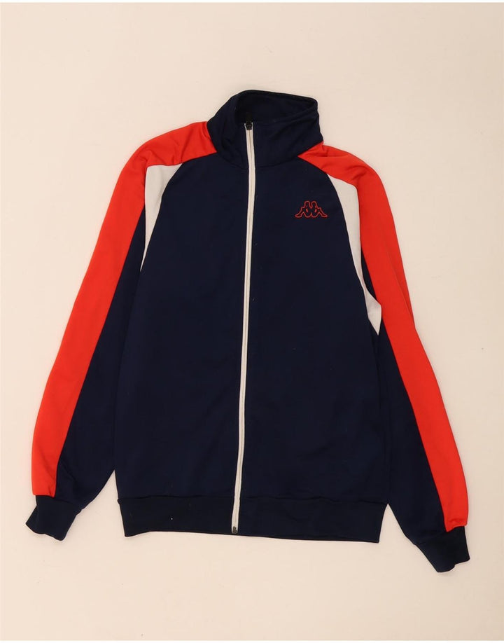 Kappa Veste de Survêtement pour Homme Petit Bleu Marine Colorblock Polyester