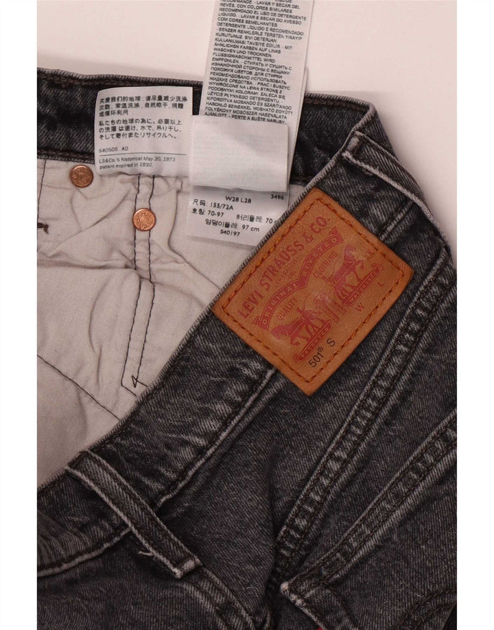 Levi's Womens 501 Slim Jeans W28 L28 Grey Cotton