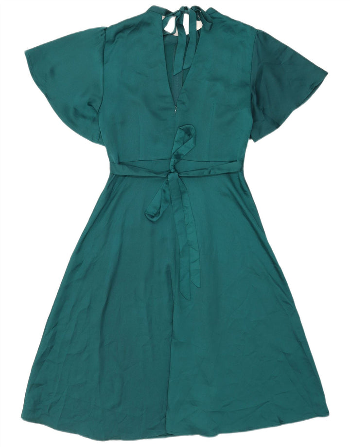 Oasis Dame A-Line Kjole UK 12 Medium Green Polyester