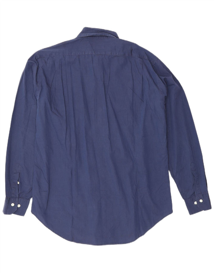 Henry Cottons Herreskjorte str. 42 Large Navy Blue Cotton
