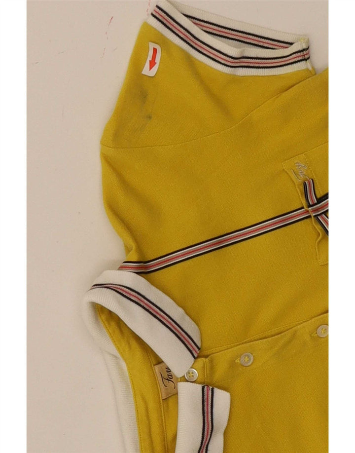 Fay Womens Polo Shirt UK 12 Medium Yellow