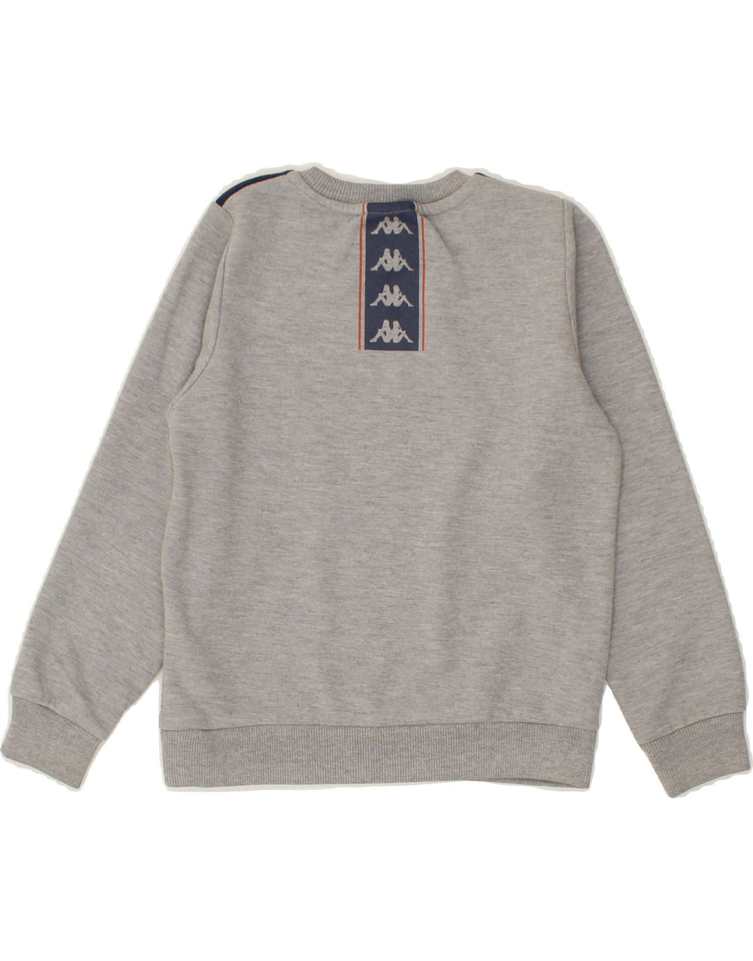 KAPPA Boys Graphic Sweatshirt Jumper 7-8 Years Grey Colourblock Polyester Vintage Kappa and Second-Hand Kappa from Messina Hembry 