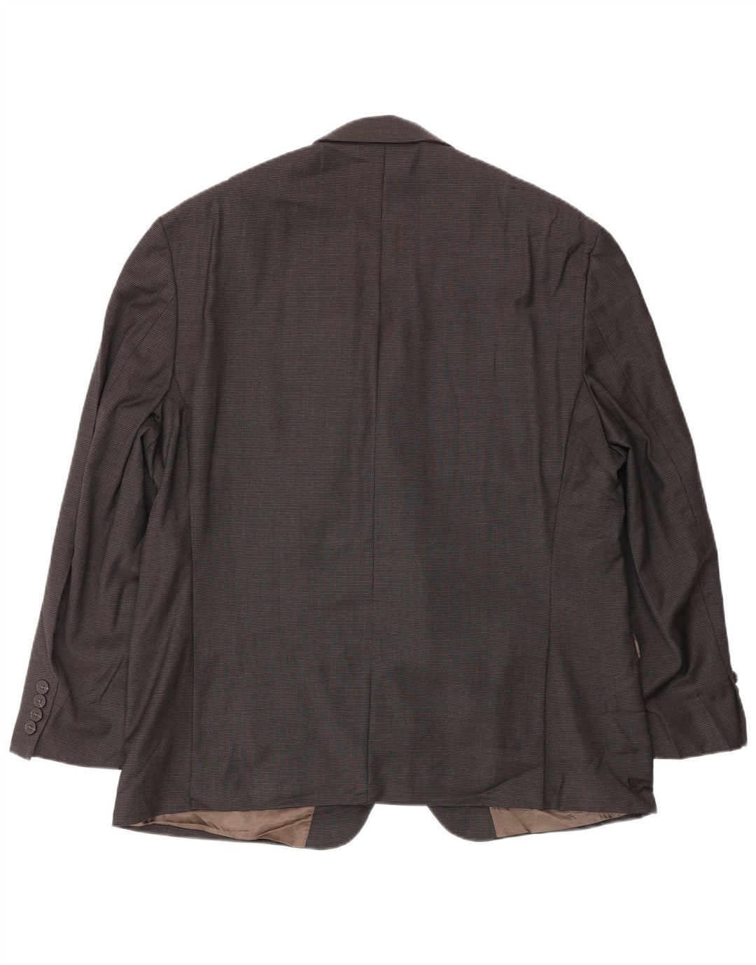 Giacca blazer a 2 bottoni da uomo Calvin Klein UK 44 2XL Lana pied de poule marrone