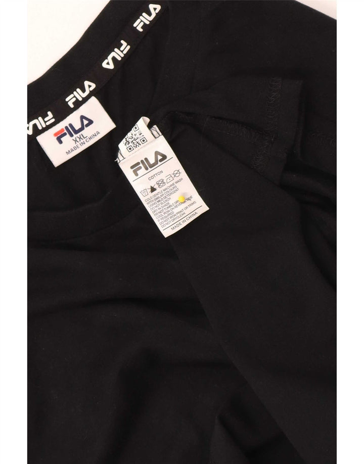 Canotta Fila da uomo 2XL in cotone nero