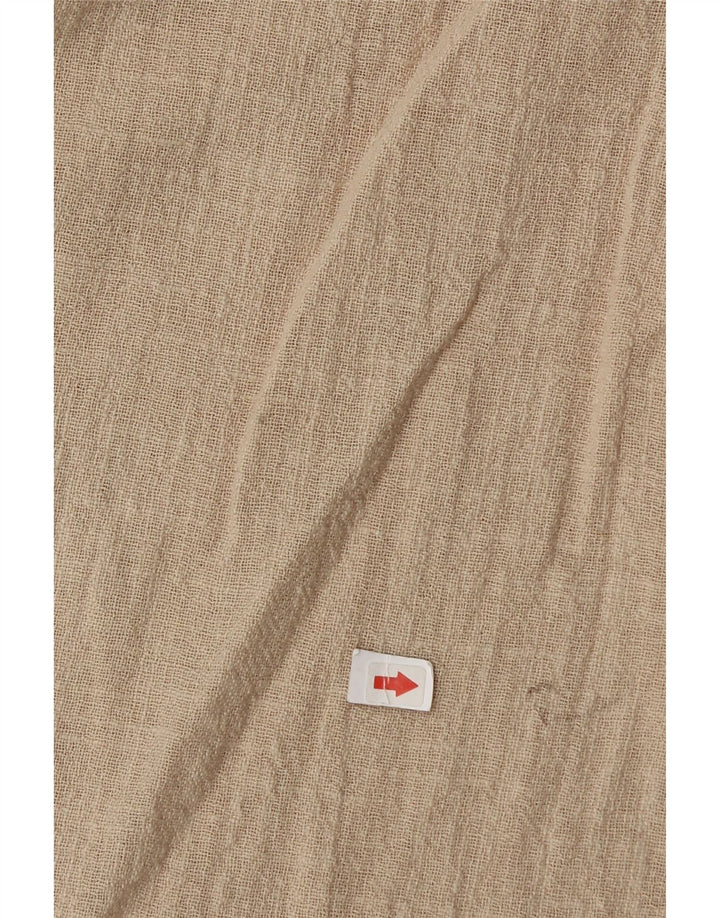 Zara Womens Oversized Shirt UK 6 XS Beige Cotton
