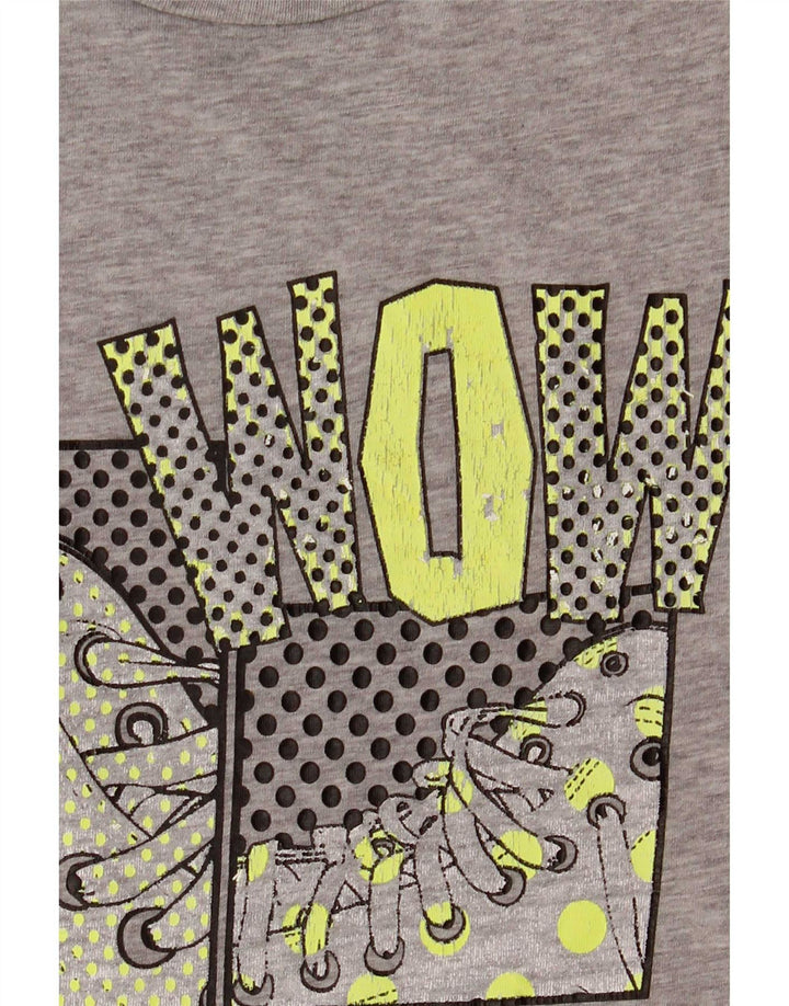 Converse Mens Graphic T-Shirt Top XL Grey Flecked Cotton