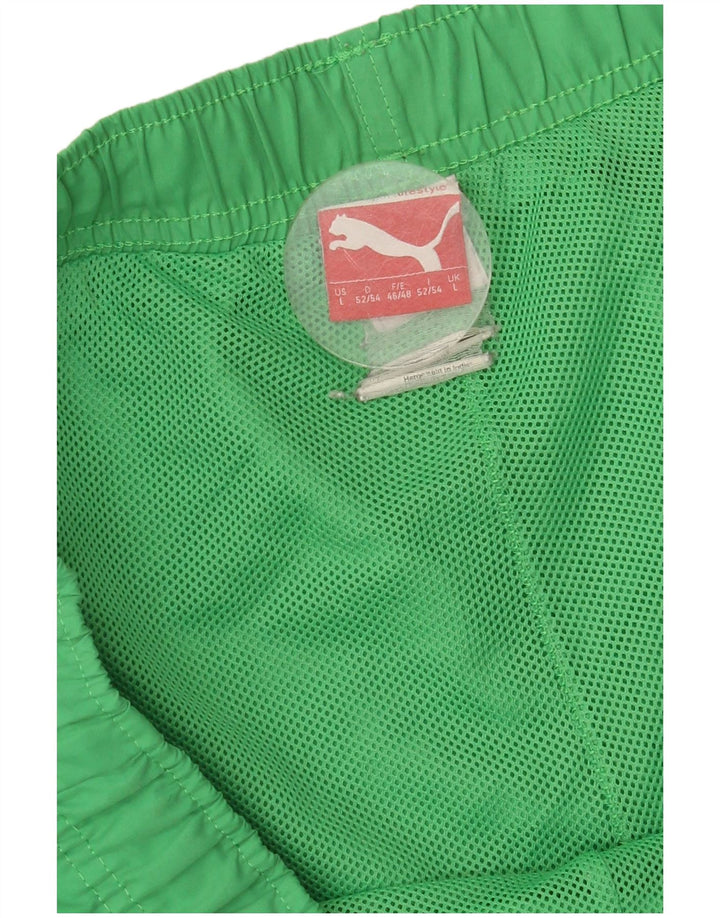 PUMA Mens Graphic Swimming Shorts Large  Green