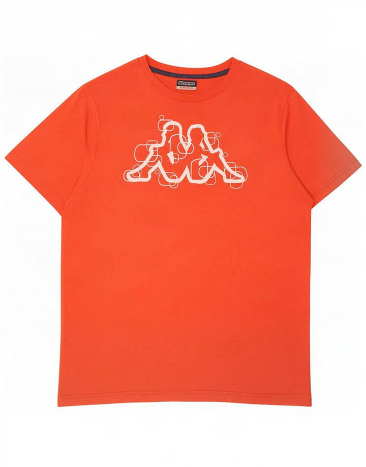 Kappa Mens Graphic T-Shirt Top Large Orange