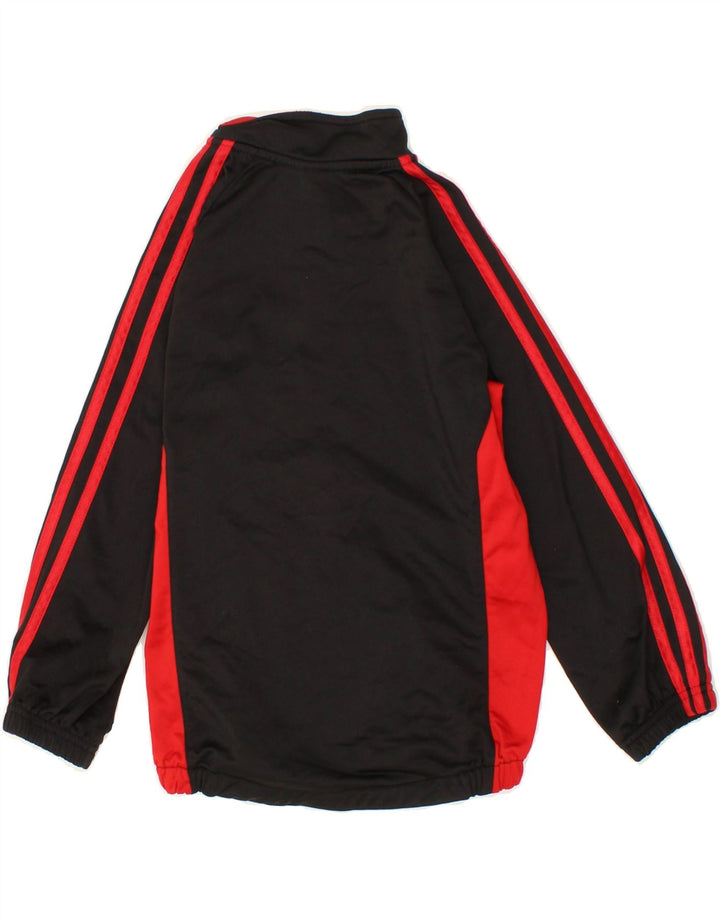 ADIDAS Boys Tracksuit Top Jacket 6-7 Years Black Colourblock Polyester Vintage Adidas and Second-Hand Adidas from Messina Hembry 