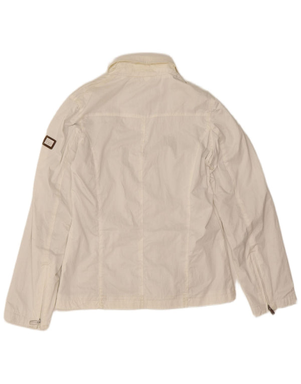 Sergio Tacchini Womens Utility Jacket IT 42 Medium White Polyester
