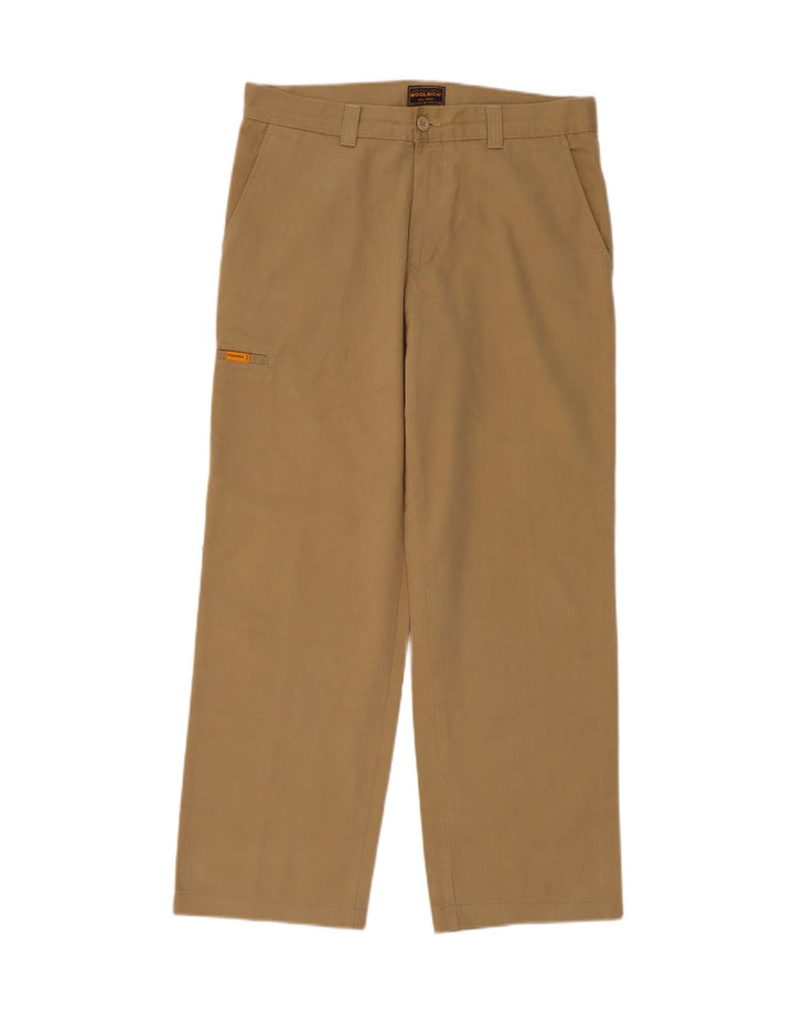 WOOLRICH Womens Straight Cargo Trousers W34 L30 Beige Cotton Vintage Woolrich and Second-Hand Woolrich from Messina Hembry 