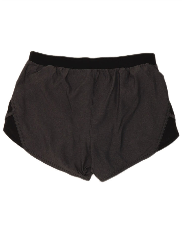 Under Armour Womens Heat Gear Sports Shorts UK 14 Medium Grey Polyester