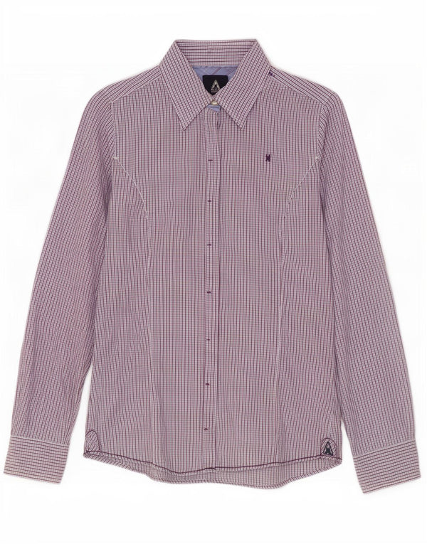 Gaastra grafisk skjorte til kvinder UK 12 Medium Blue Gingham Cotton