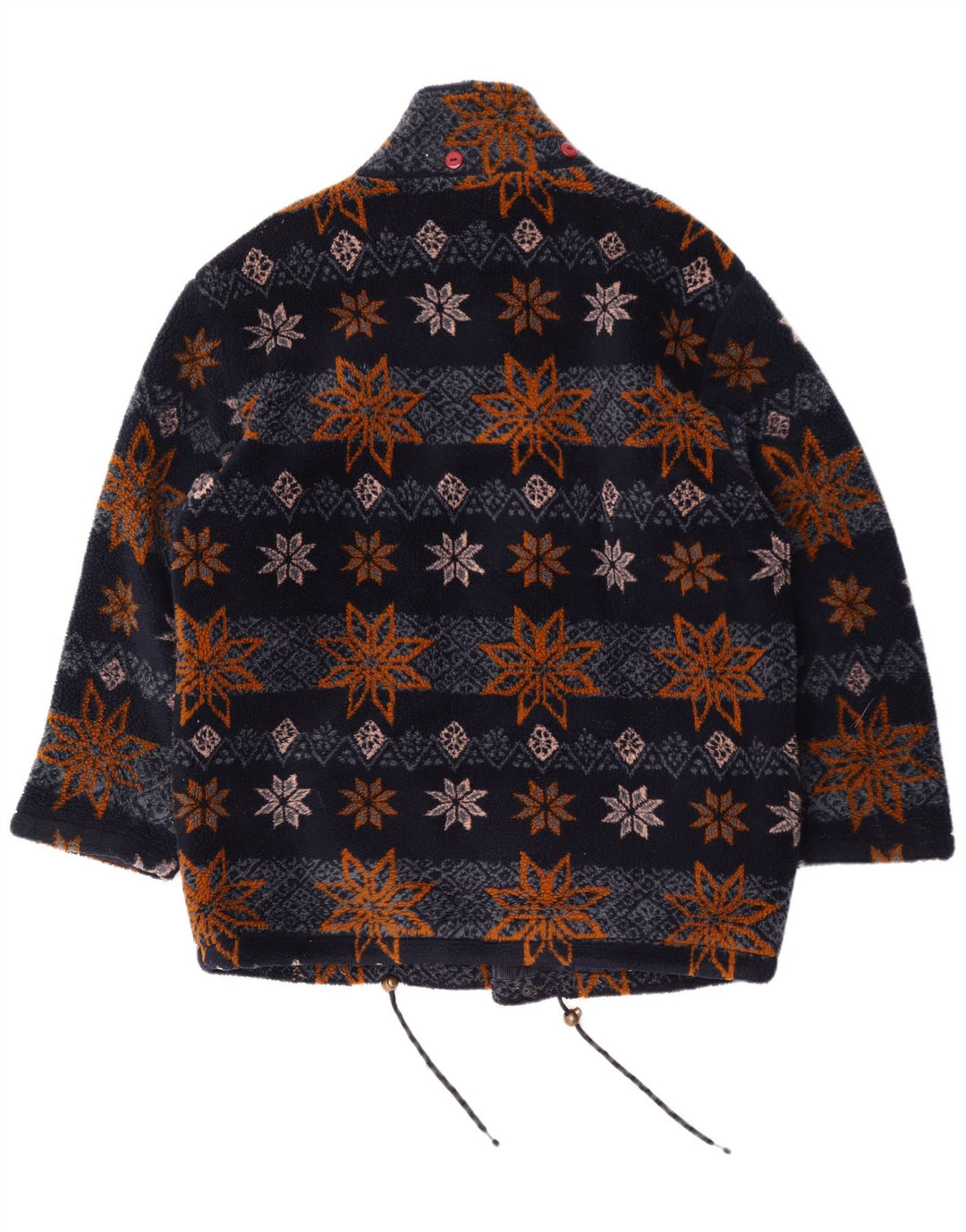 Astrolabio Mens Fleece Jacket UK 40 Large Navy Blue Floral Polyester
