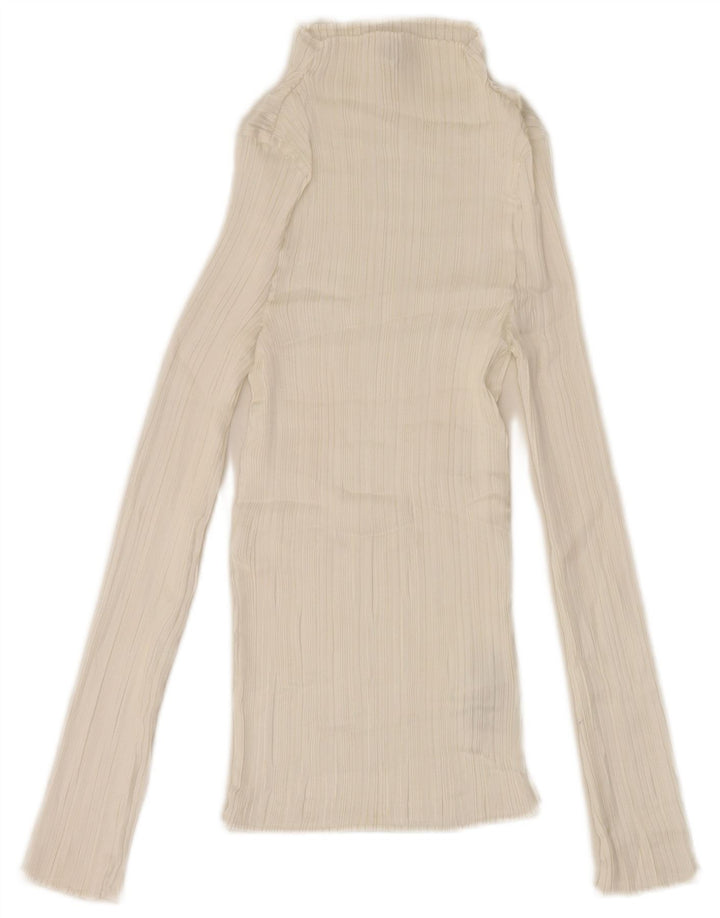 Reiss Womens Top Long Sleeve UK 6 XS  White Polyester