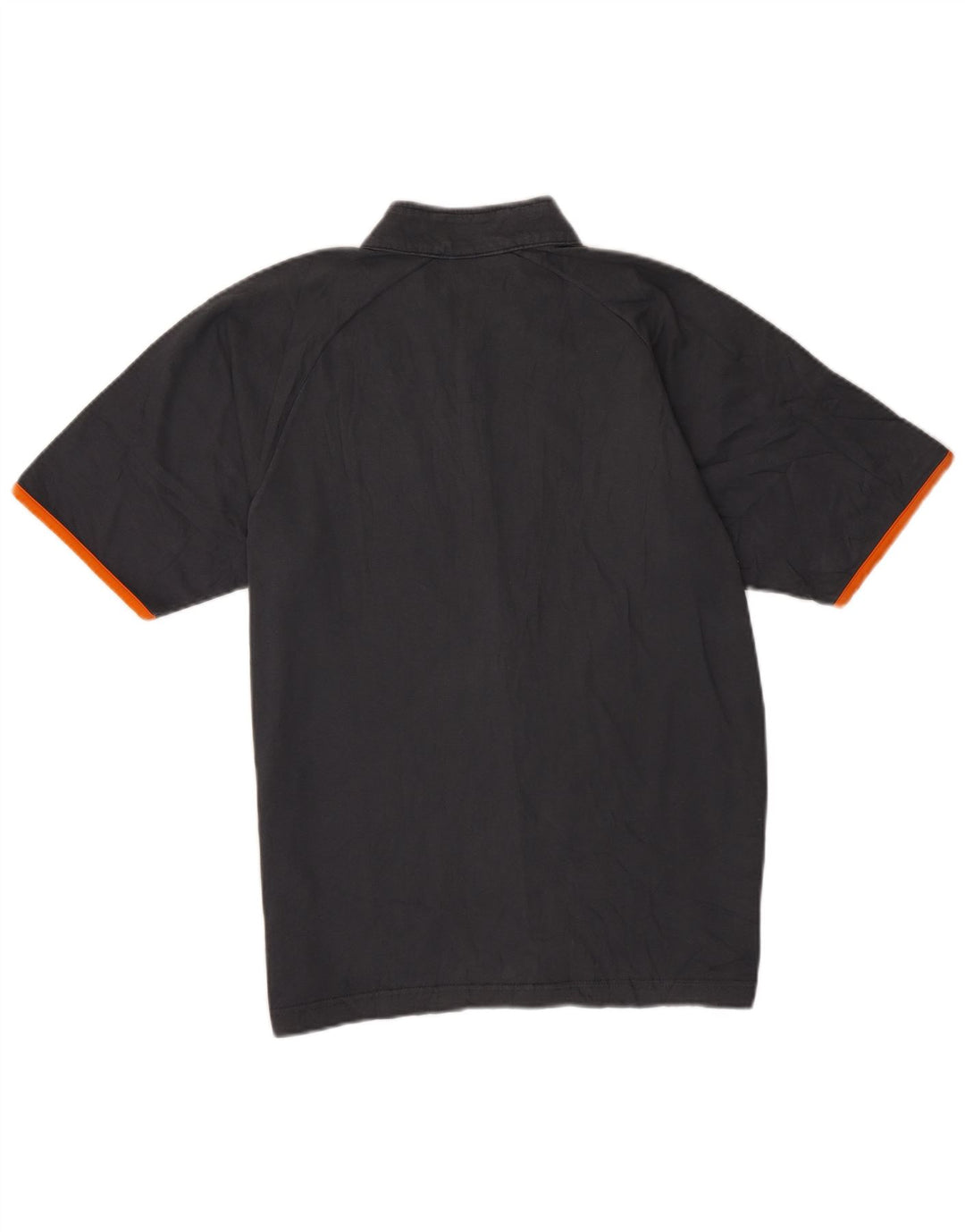 Champion Mens Zip Neck T-Shirt Top Large Grey Cotton