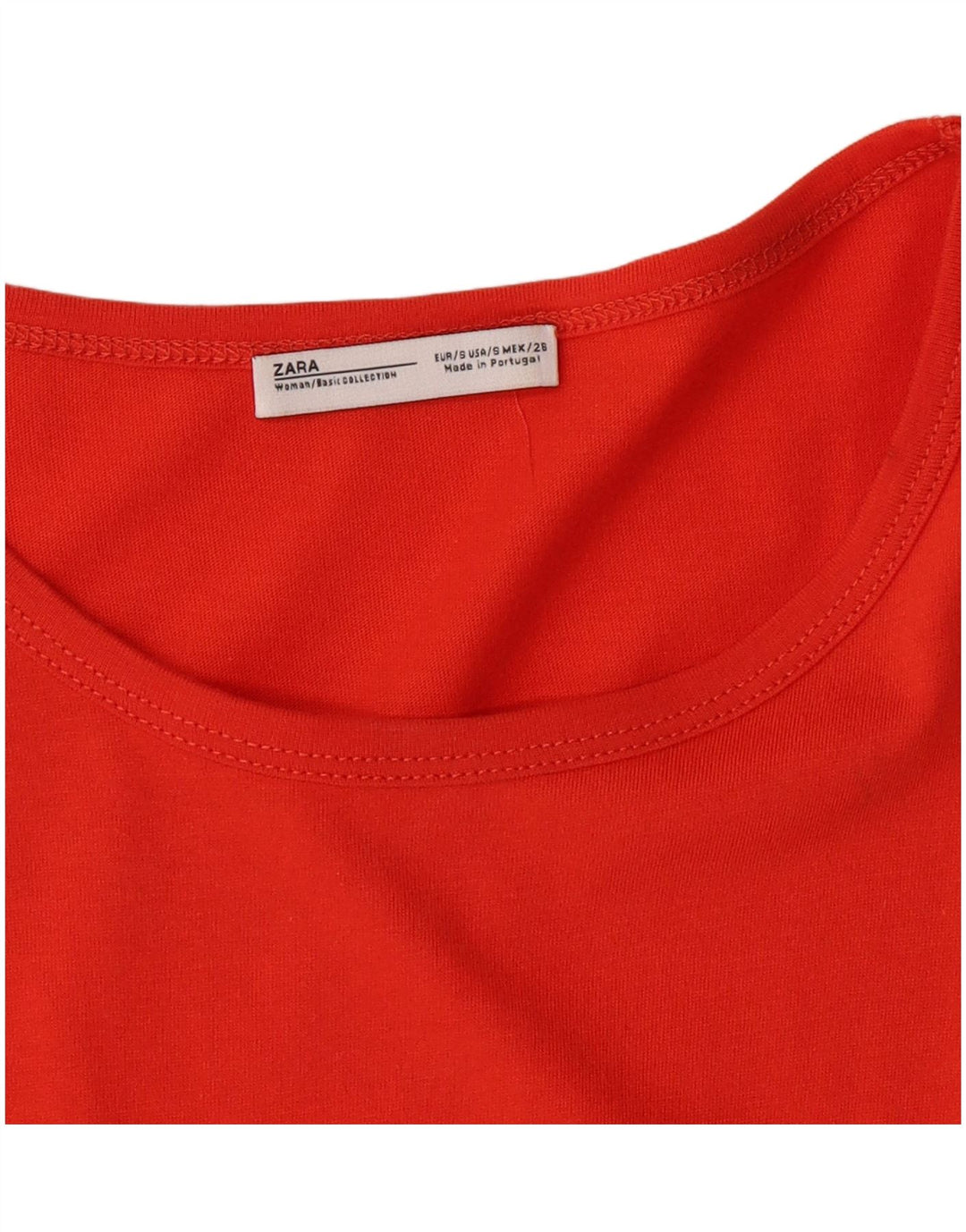 ZARA Womens Crop Blouse Top UK 8 Small Orange Floral
