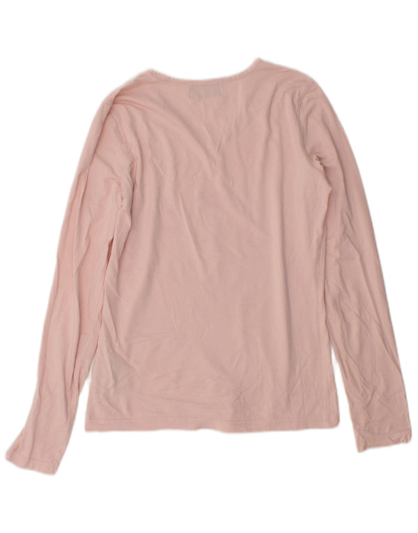 Kappa Dame Grafisk Top Langærmet UK 10 Lille Pink Bomuld