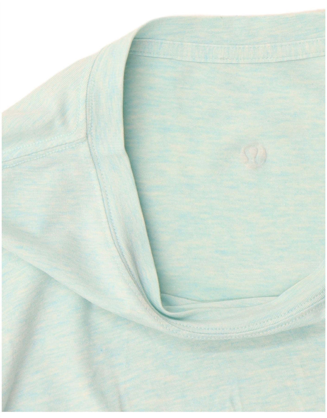 Lululemon Dame T-Shirt Top UK 16 Large Blue Flecked