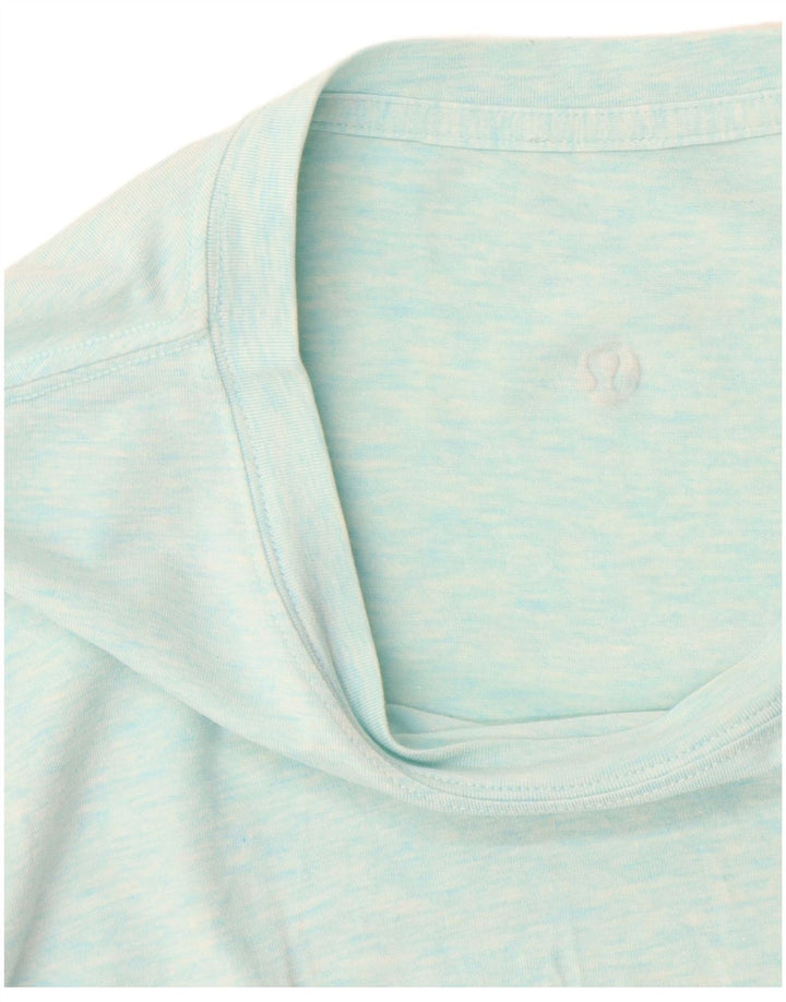 Lululemon Dame T-Shirt Top UK 16 Large Blue Flecked