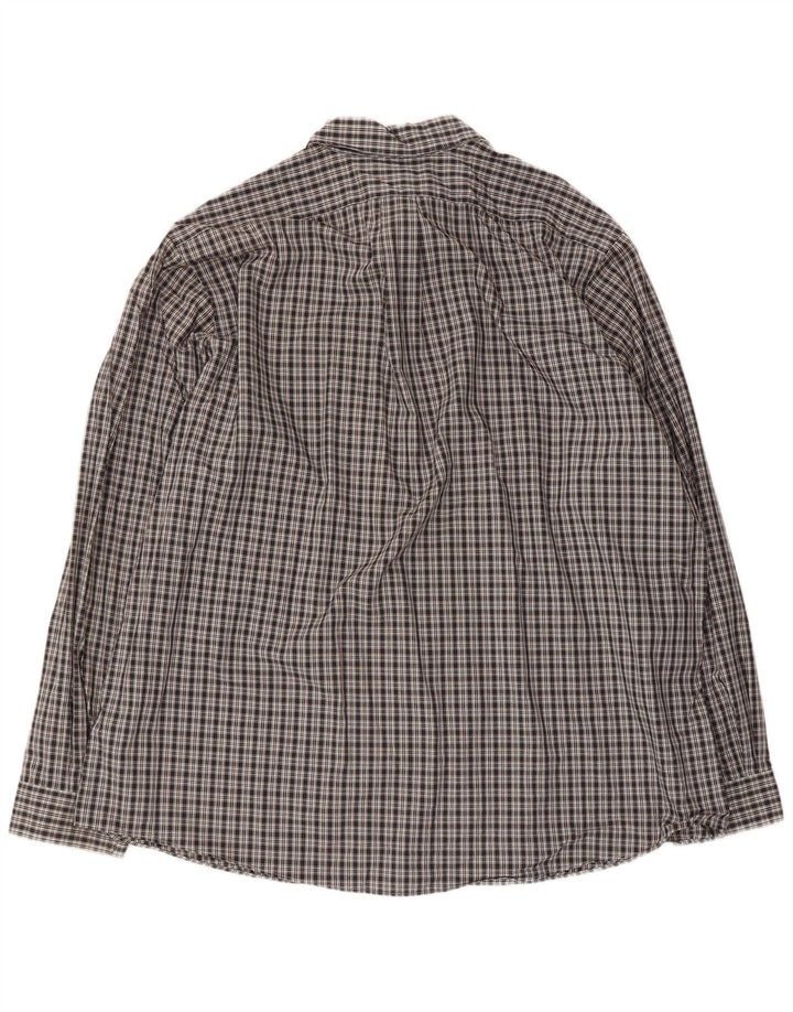 Eddie Bauer Mens Relaxed Fit Shirt 2XL Black Check Cotton