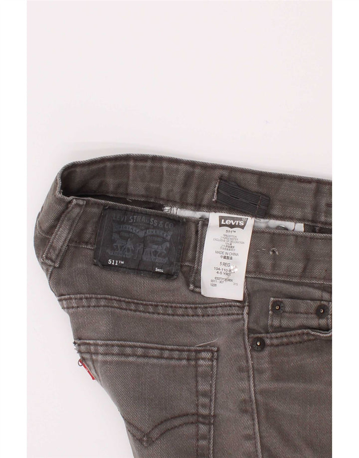 Levi's Boys 511 Distressed Slim Jeans 4-5 Years W22 L18 Grey Cotton